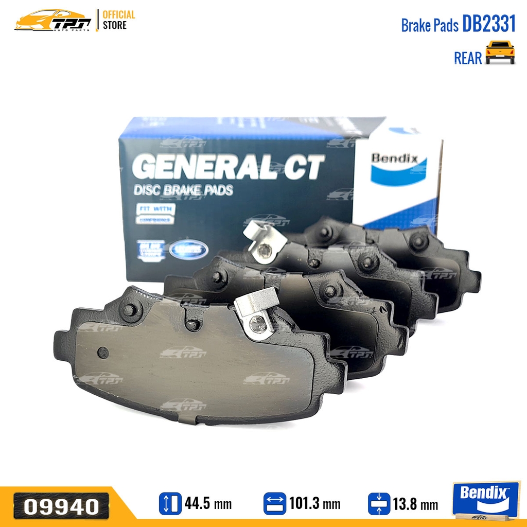 DB2331GCT Bố Thắng - Má Phanh SAU Mazda 3 04-16 Ford FOCUS 05-19 Bendix - USA