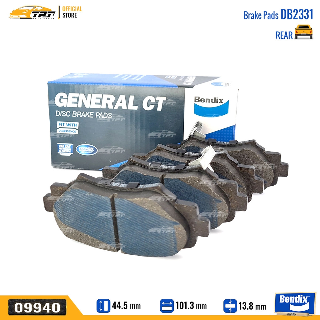 DB2331GCT Bố Thắng - Má Phanh SAU Mazda 3 04-16 Ford FOCUS 05-19 Bendix - USA