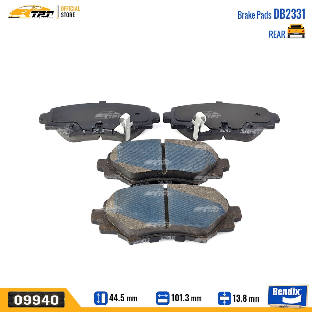 DB2331GCT Bố Thắng - Má Phanh SAU Mazda 3 04-16 Ford FOCUS 05-19 Bendix - USA