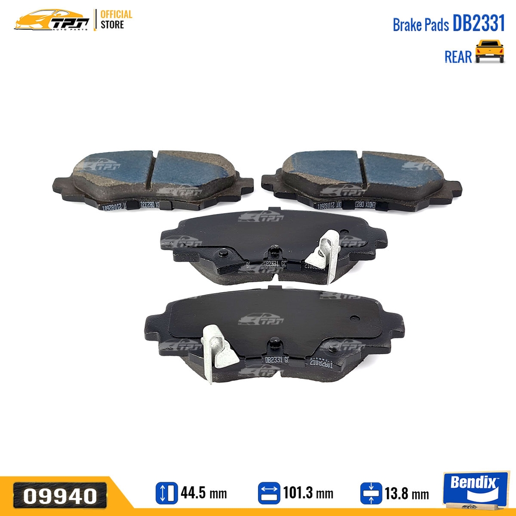 DB2331GCT Bố Thắng - Má Phanh SAU Mazda 3 04-16 Ford FOCUS 05-19 Bendix - USA