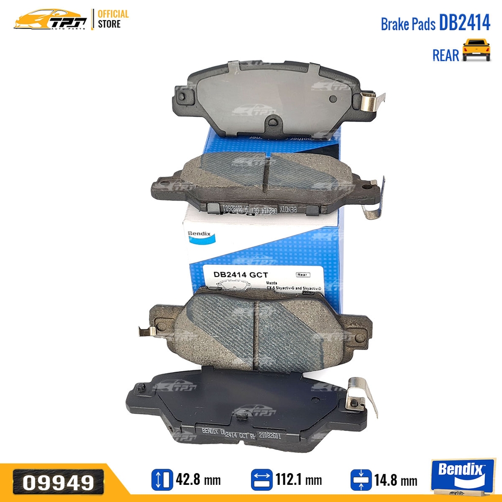 DB2414GCT Bố Thắng - Má Phanh SAU Mazda CX5 17- Bendix - USA