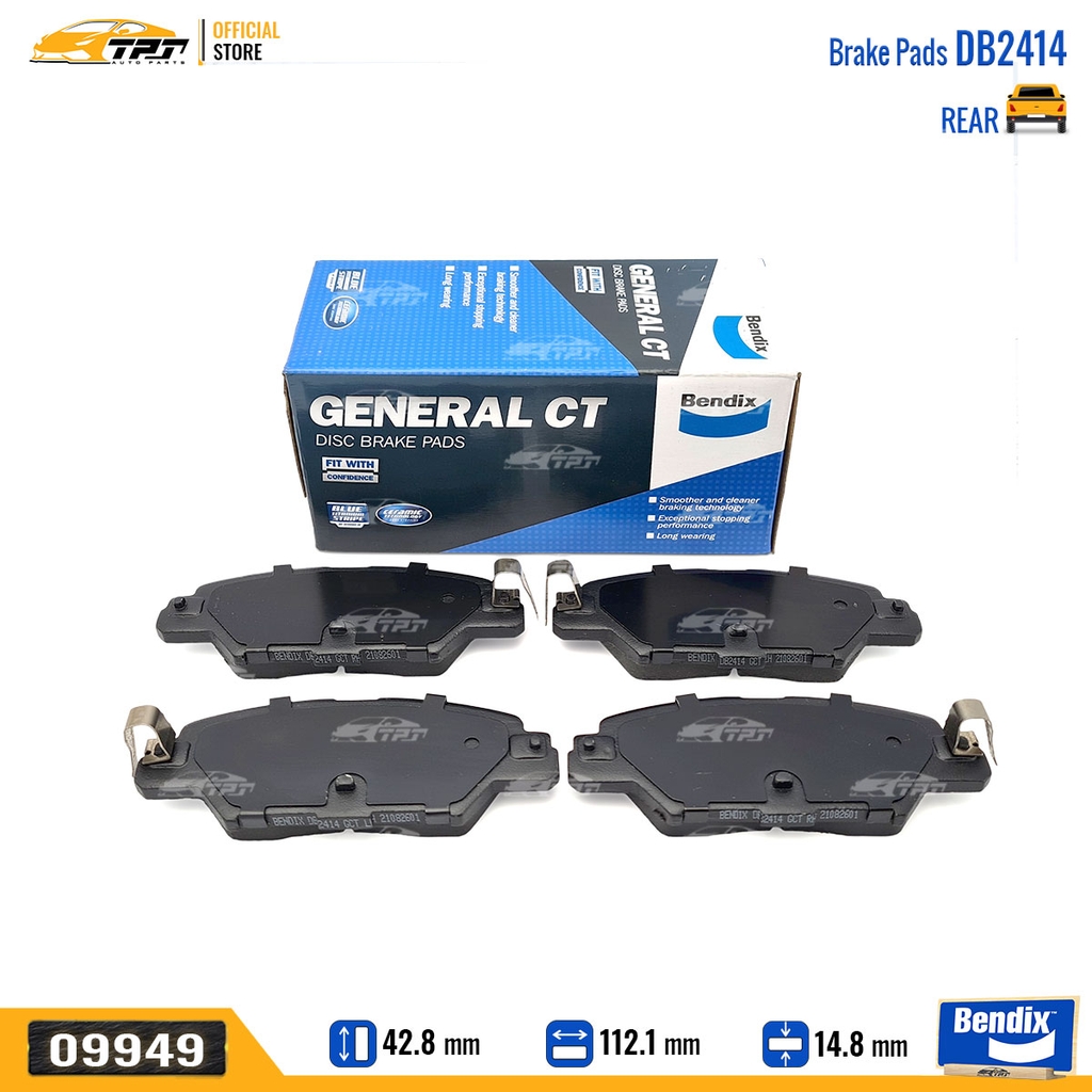 DB2414GCT Bố Thắng - Má Phanh SAU Mazda CX5 17- Bendix - USA