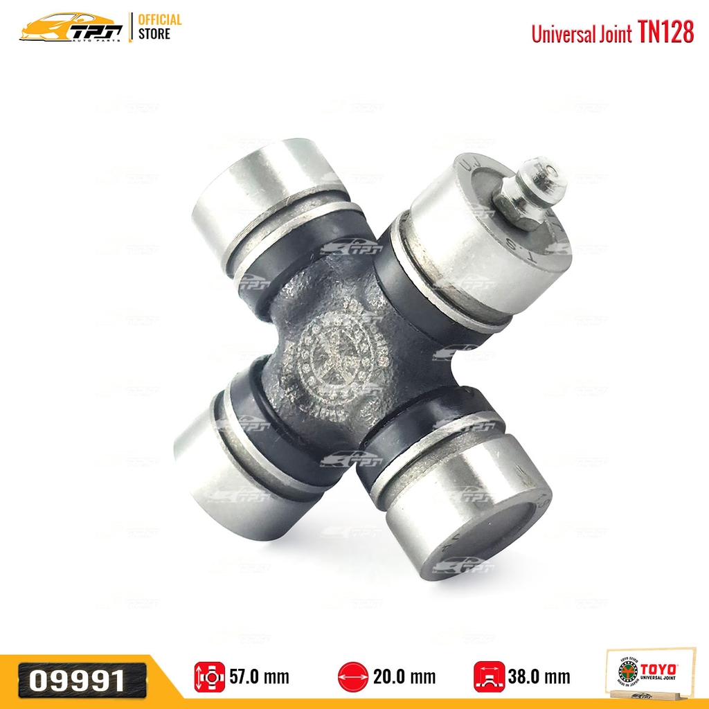 TN128 Bạc Đạn Chữ Thập Asia 500KG - Nissan SUNNY [ 20 x 38 x 57 ] TOYO - Japan