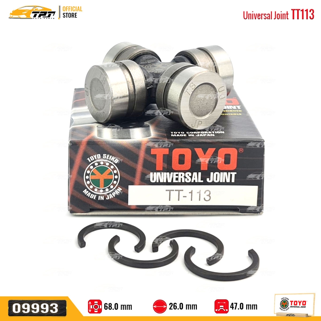 TT113 Bạc Đạn Chữ Thập Toyota COROLLA - CORONA - CRESSIDA [ 26 x 47 x 68 ] TOYO - Japan