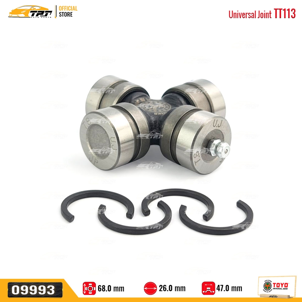 TT113 Bạc Đạn Chữ Thập Toyota COROLLA - CORONA - CRESSIDA [ 26 x 47 x 68 ] TOYO - Japan