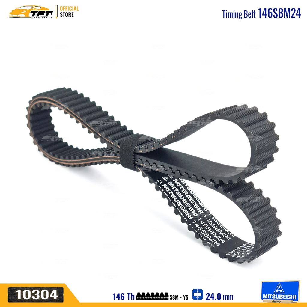 146S8M24 Dây Curoa Cam / Dây Đai Răng Daewoo - Chevrolet Lacetti 1.6 (xe nhập) MITSUBOSHI - Japan