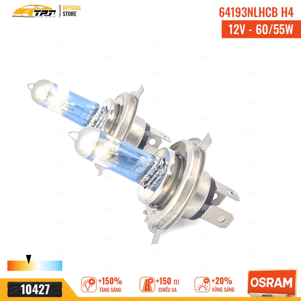 64193NLHCB Bóng Đèn Halogen Tăng Sáng 150% H4 [12V - 55/60W] Hộp = 2c OSRAM - Germany
