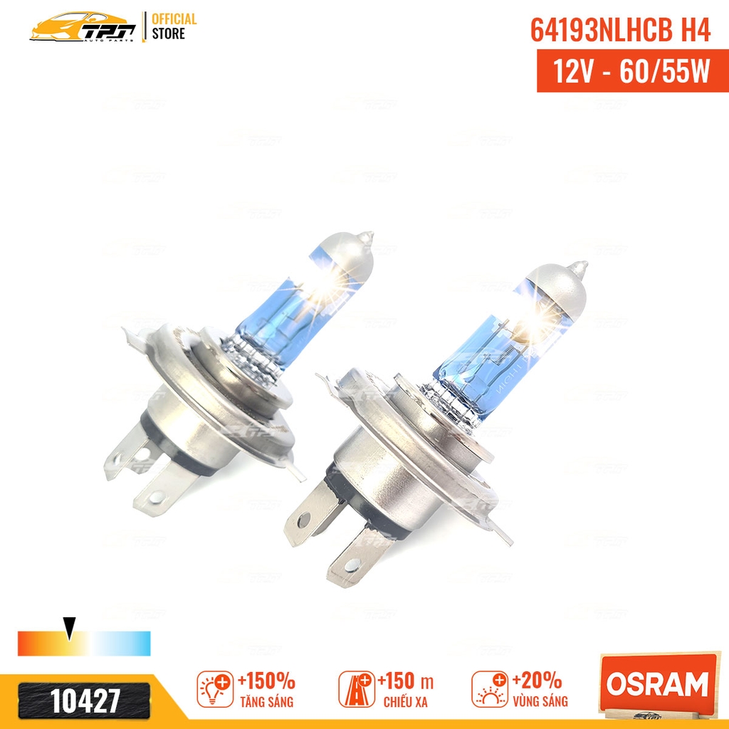 64193NLHCB Bóng Đèn Halogen Tăng Sáng 150% H4 [12V - 55/60W] Hộp = 2c OSRAM - Germany