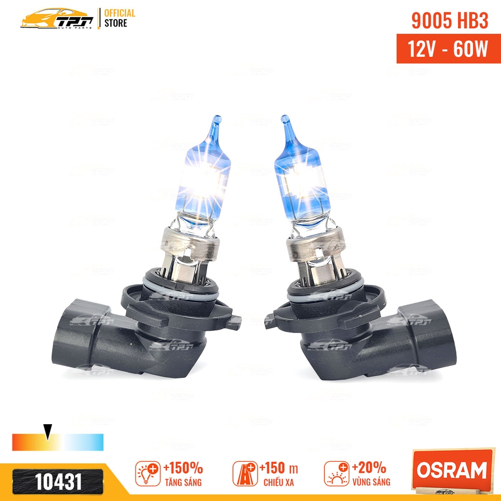 9005-12V Bóng Đèn Cao Cấp 9005 (HB3) 12V 60W Halogen Tăng Sáng 150% OSRAM - Germany - 1 Hộp 2 Mặc định