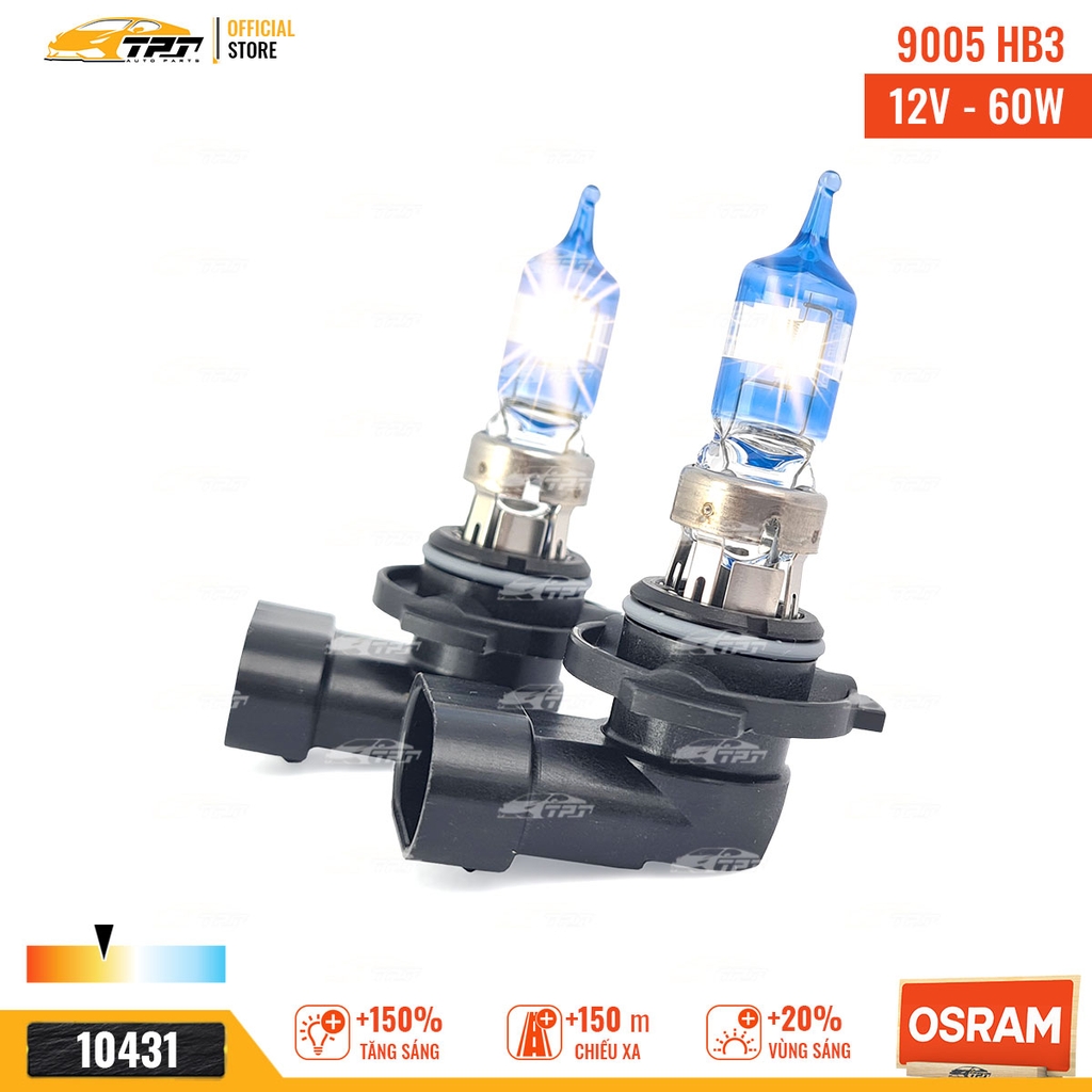 9005-12V Bóng Đèn Cao Cấp 9005 (HB3) 12V 60W Halogen Tăng Sáng 150% OSRAM - Germany - 1 Hộp 2 Mặc định