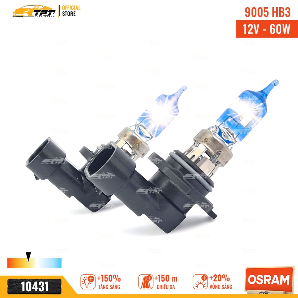 9005-12V Bóng Đèn Cao Cấp 9005 (HB3) 12V 60W Halogen Tăng Sáng 150% OSRAM - Germany - 1 Hộp 2 Mặc định