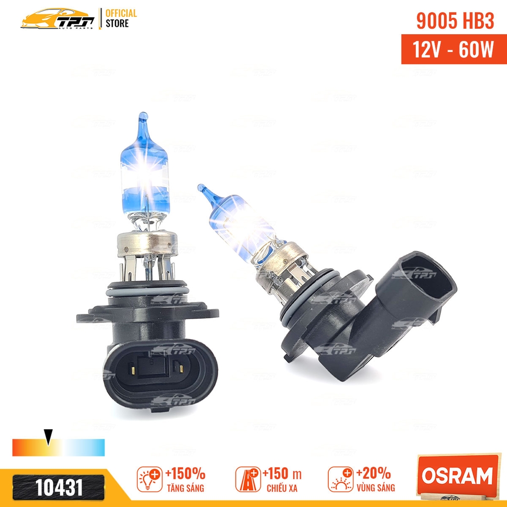 9005-12V Bóng Đèn Cao Cấp 9005 (HB3) 12V 60W Halogen Tăng Sáng 150% OSRAM - Germany - 1 Hộp 2 Mặc định
