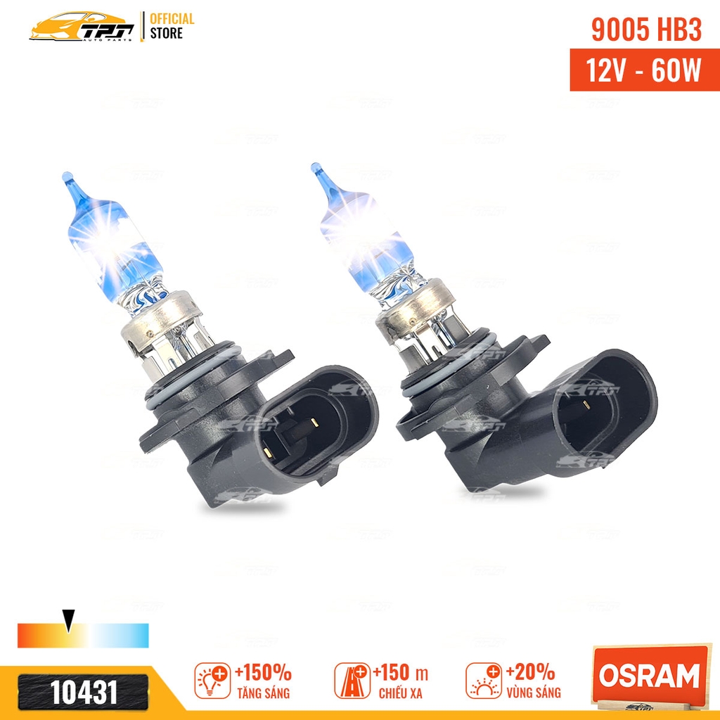 9005-12V Bóng Đèn Cao Cấp 9005 (HB3) 12V 60W Halogen Tăng Sáng 150% OSRAM - Germany - 1 Hộp 2 Mặc định