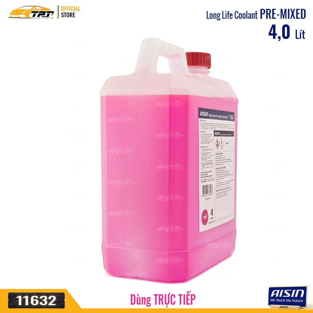 Nước Làm Mát màu HỒNG - Bình 4 Lít AISIN - Japan