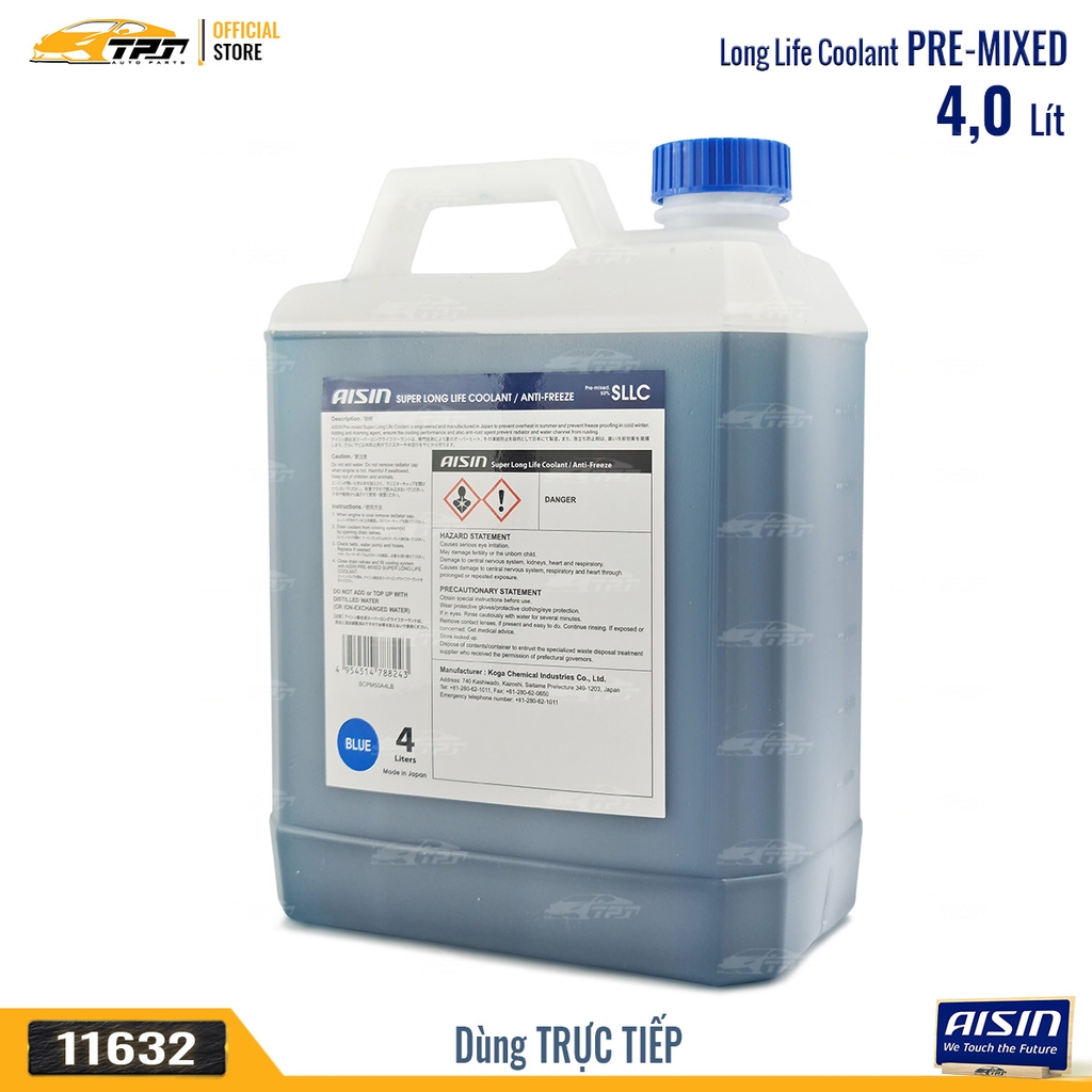 Nước Làm Mát màu LAM - Bình 4 Lít AISIN - Japan