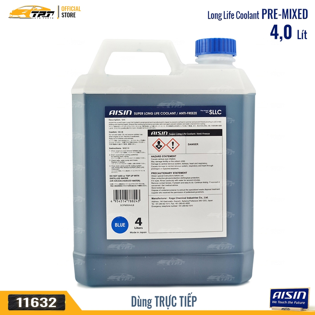 Nước Làm Mát màu LAM - Bình 4 Lít AISIN - Japan