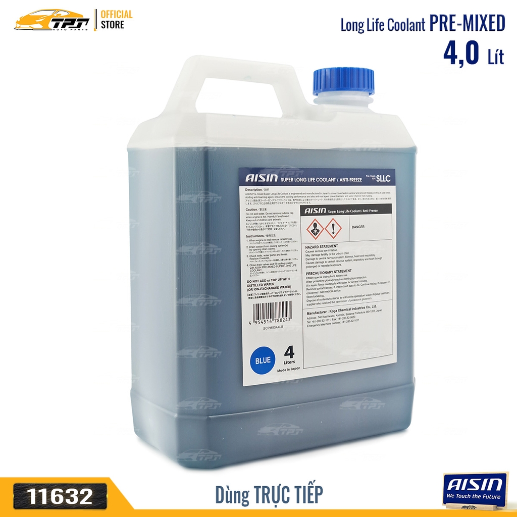 Nước Làm Mát màu LAM - Bình 4 Lít AISIN - Japan