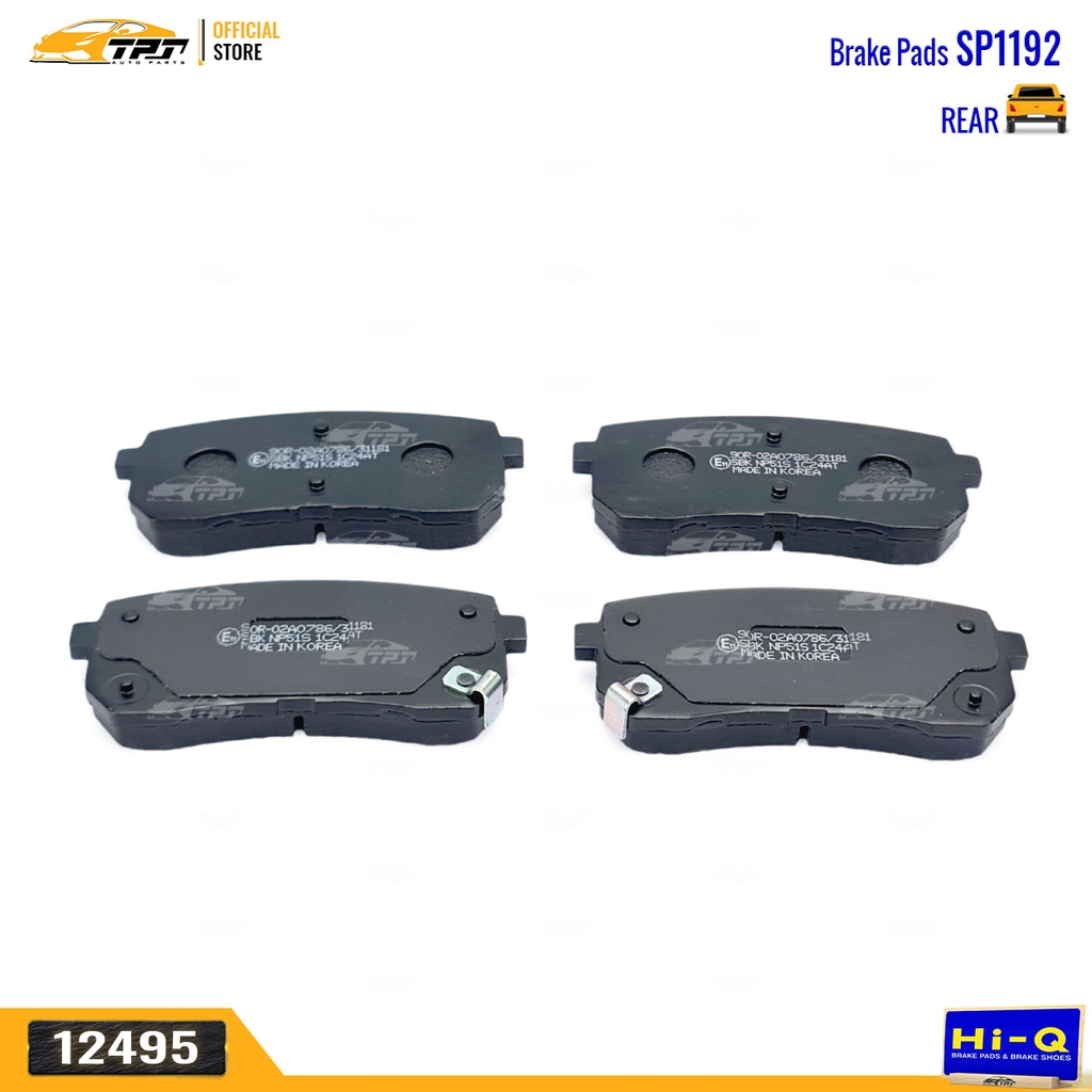 SP1192 Bố Thắng - Má Phanh SAU Hyundai GRAND STAREX 07- Kia SORENTO 14- SEDONA 06-18 CARNIVAL 06-18 Hi-Q Sangsin Korea