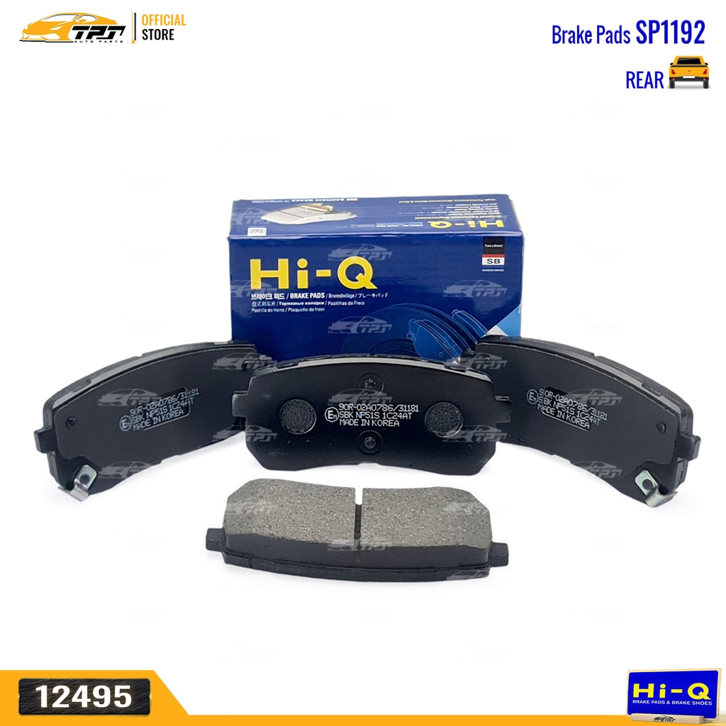 SP1192 Bố Thắng - Má Phanh SAU Hyundai GRAND STAREX 07- Kia SORENTO 14- SEDONA 06-18 CARNIVAL 06-18 Hi-Q Sangsin Korea