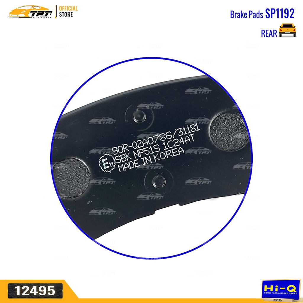 SP1192 Bố Thắng - Má Phanh SAU Hyundai GRAND STAREX 07- Kia SORENTO 14- SEDONA 06-18 CARNIVAL 06-18 Hi-Q Sangsin Korea