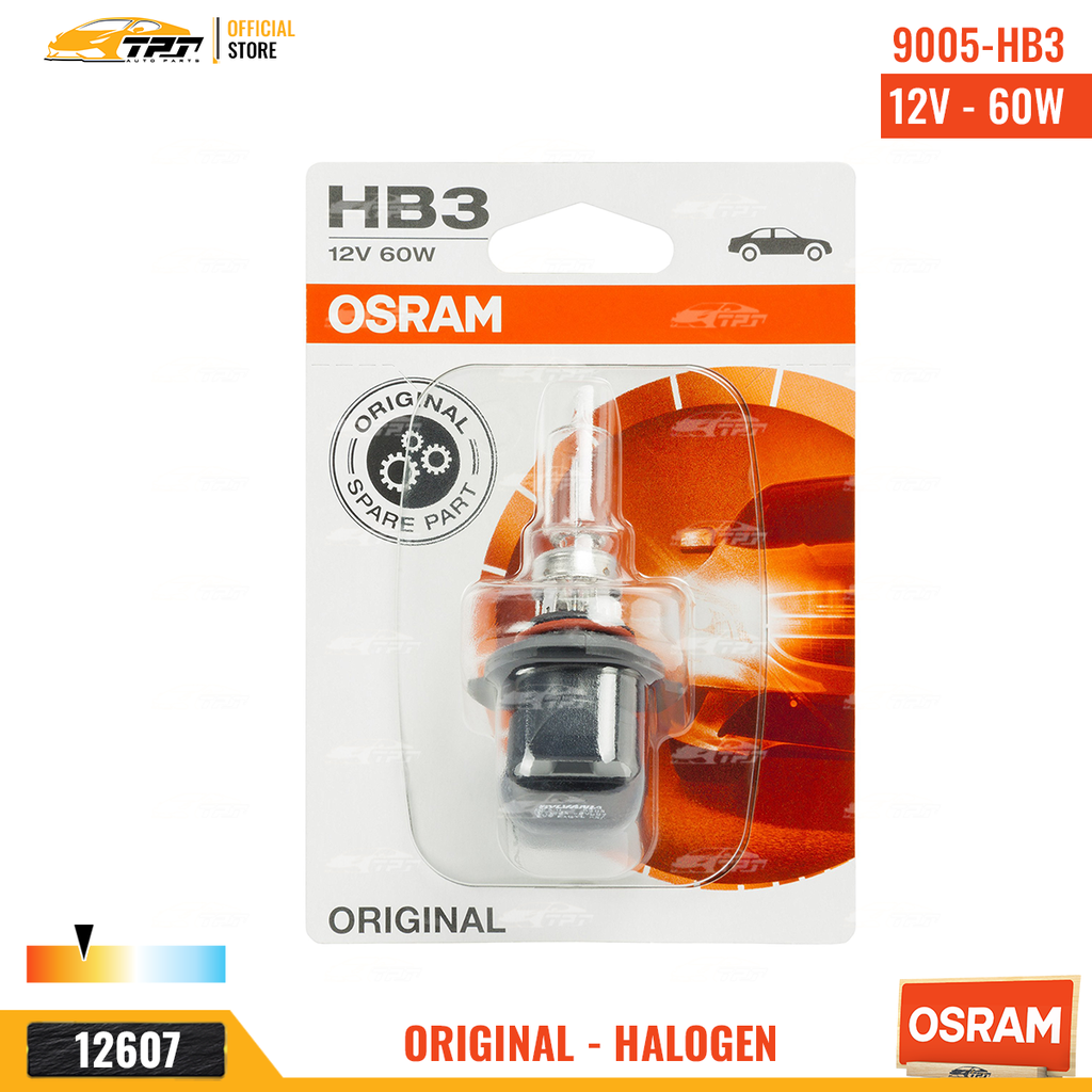 900501B Bóng Đèn Halogen Tiêu Chuẩn HB3 9005 Chân CONG [12V - 60W] Vĩ = 1c OSRAM - Germany