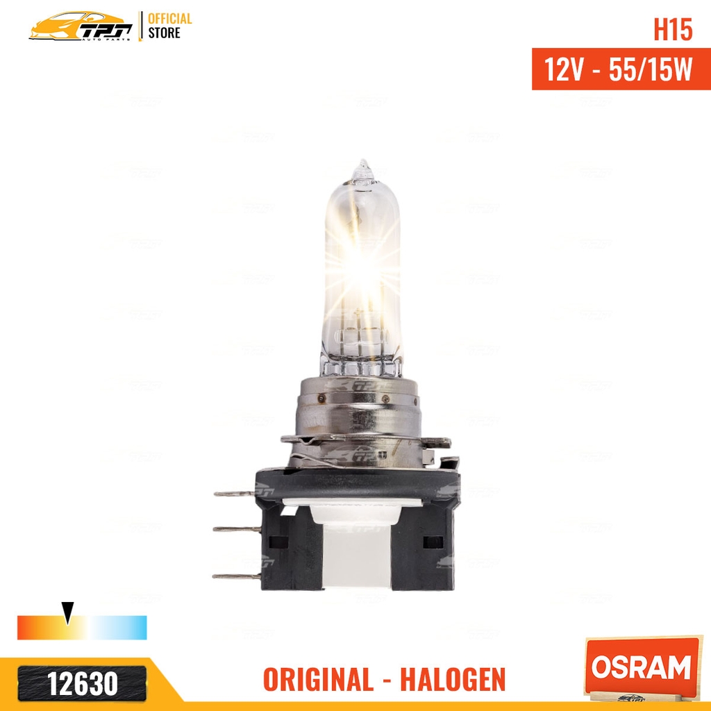 64176 Bóng Đèn Halogen Tiêu Chuẩn H15 [12V - 55/15W] Hộp = 1c OSRAM - Germany