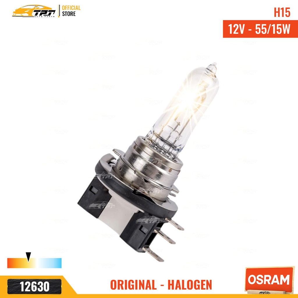 64176 Bóng Đèn Halogen Tiêu Chuẩn H15 [12V - 55/15W] Hộp = 1c OSRAM - Germany