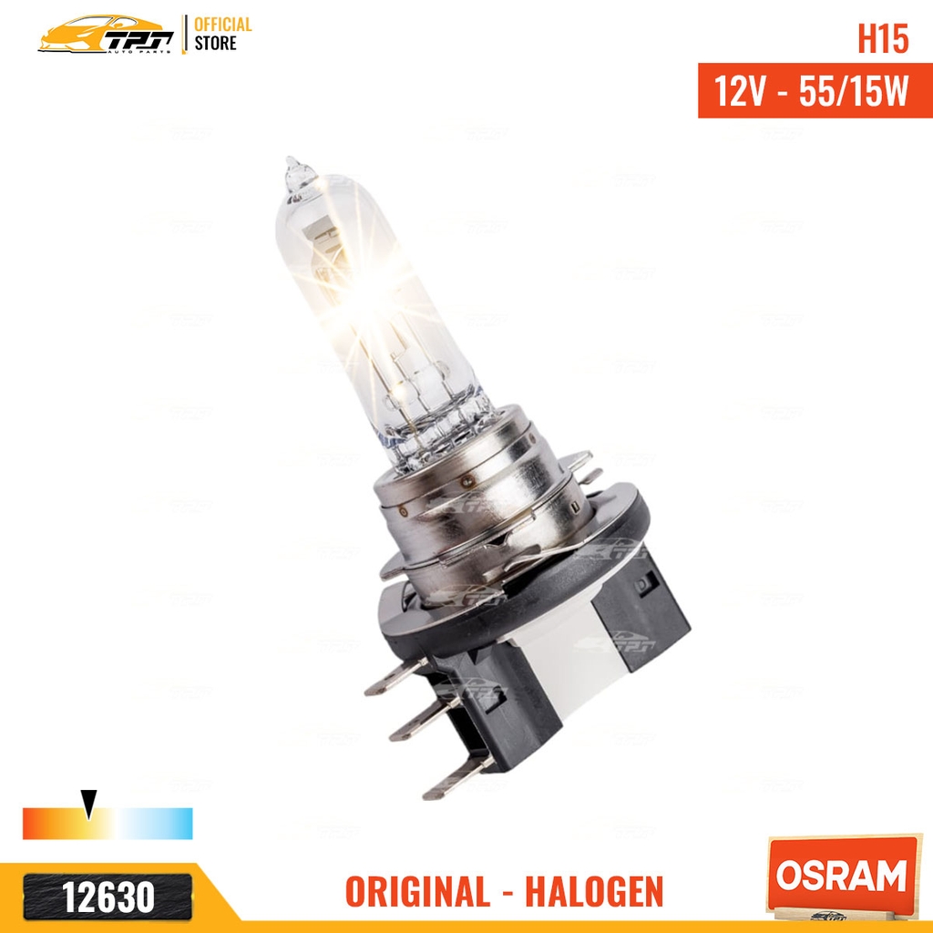 64176 Bóng Đèn Halogen Tiêu Chuẩn H15 [12V - 55/15W] Hộp = 1c OSRAM - Germany