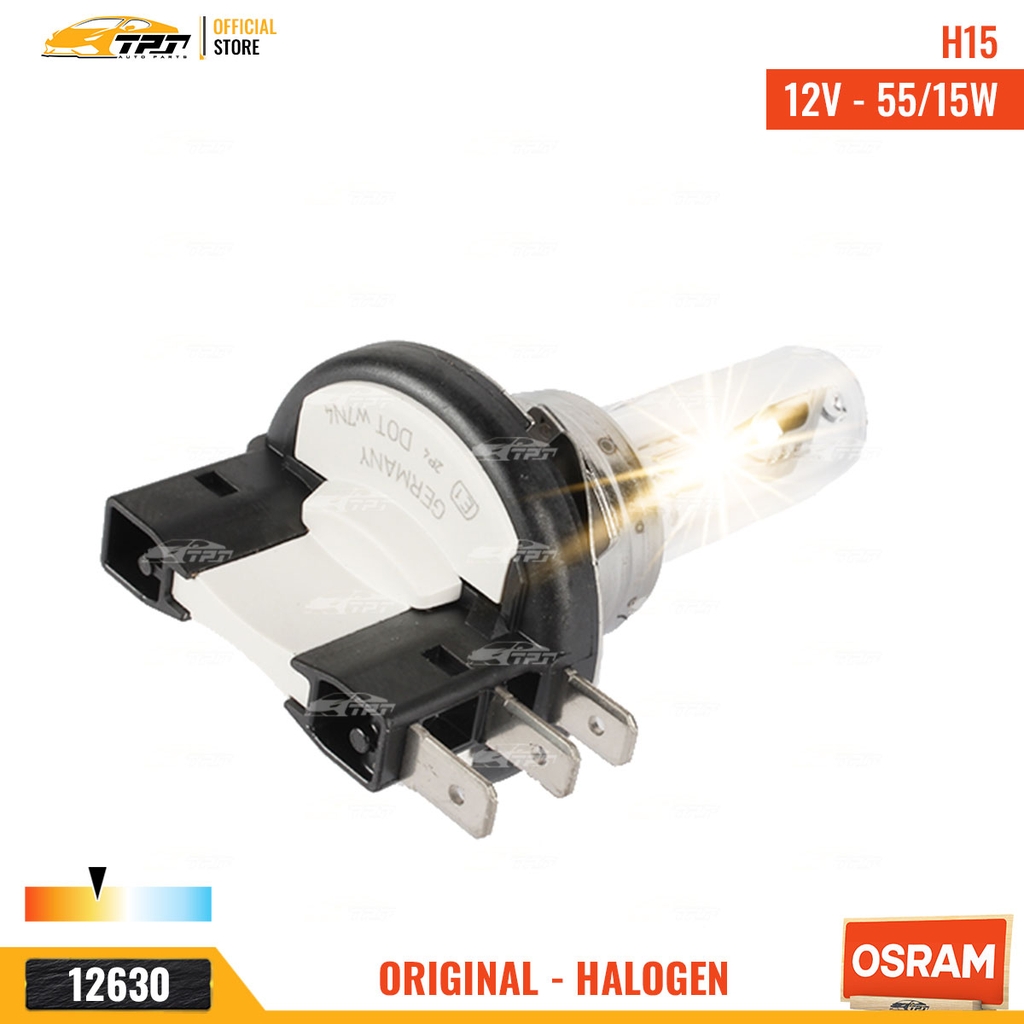 64176 Bóng Đèn Halogen Tiêu Chuẩn H15 [12V - 55/15W] Hộp = 1c OSRAM - Germany