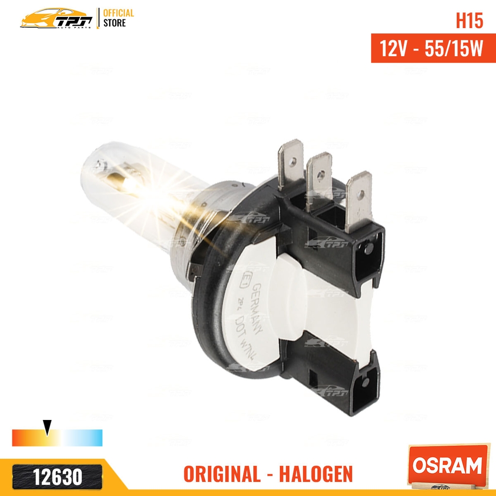 64176 Bóng Đèn Halogen Tiêu Chuẩn H15 [12V - 55/15W] Hộp = 1c OSRAM - Germany