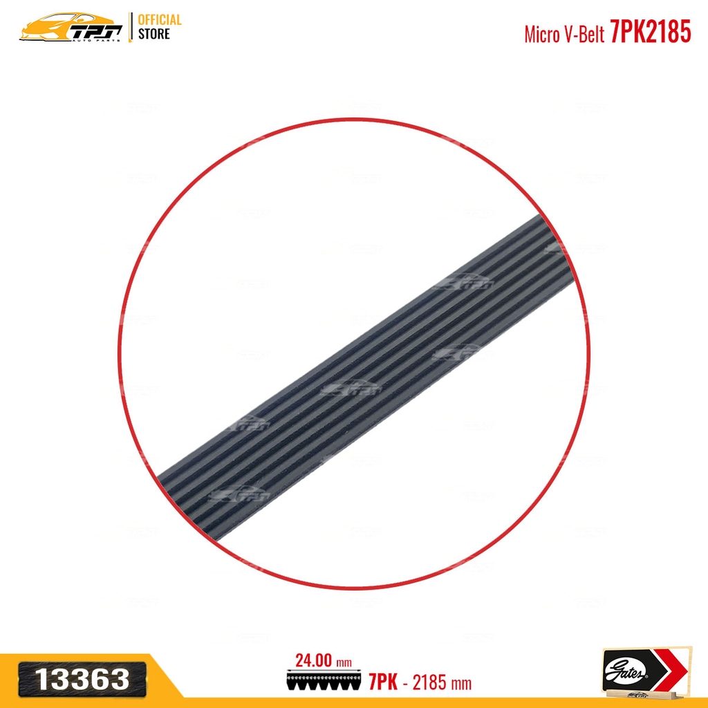 7PK2185 Dây Curoa Tổng Honda ACCORD 2.0 08-11 (56992-R60-U02) Hàng GATES - Usa