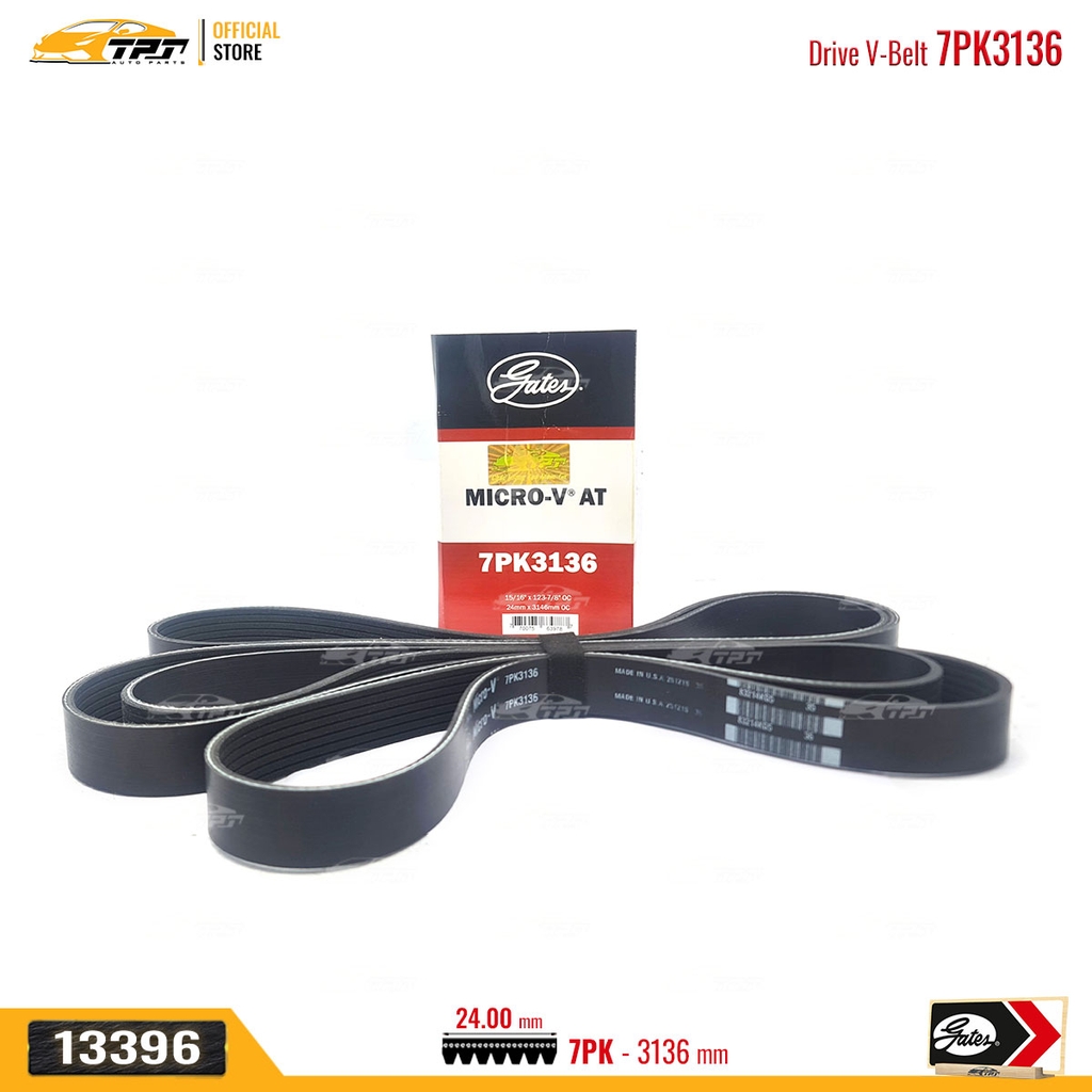 7PK3136 Dây Curoa Tổng Ford RANGER 2.2 - Mazda BT50 2.2 - GATES