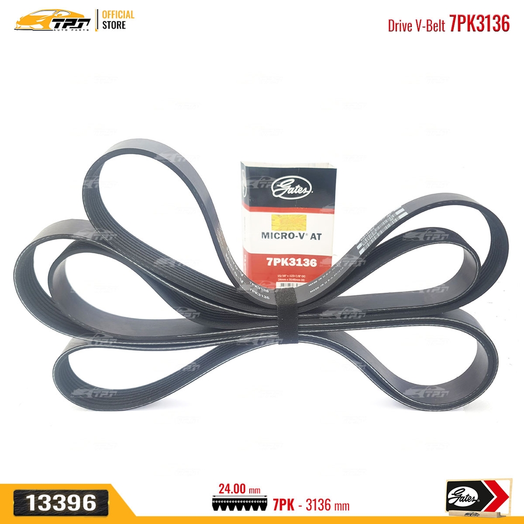 7PK3136 Dây Curoa Tổng Ford RANGER 2.2 - Mazda BT50 2.2 - GATES