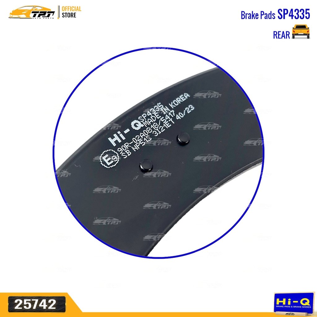 SP4335 - Bố Thắng - Má Phanh SAU Kia K5 Hyundai TUSON 22- Hi-Q Sansing Korea