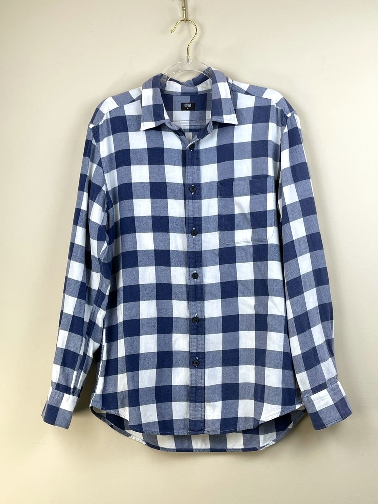 Minhshopvn  Áo Sơ Mi Uniqlo Flannel Long Sleeve Shirt Grey Caro   331411902