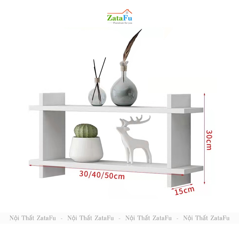 Kệ gỗ mini hình thang decor gắn tường xinh xắn KTT-113 | ZataFu