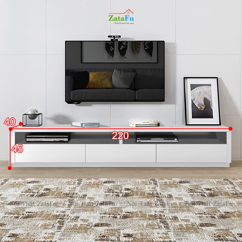 Tủ kệ tivi gỗ 2 tầng phong cách đơn giản KTV-39 | ZataFu