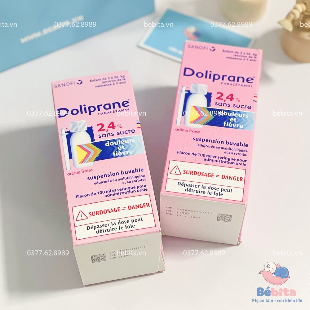 SIRO HẠ SỐT DOLIPRANE 2.4%