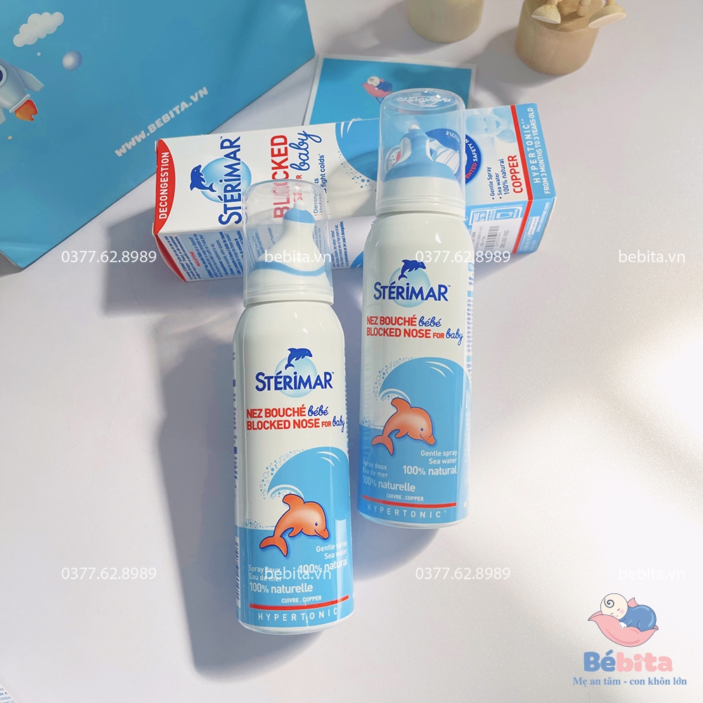 XỊT MŨI STERIMA BÉBÉ KHÁNG VIÊM 100ML