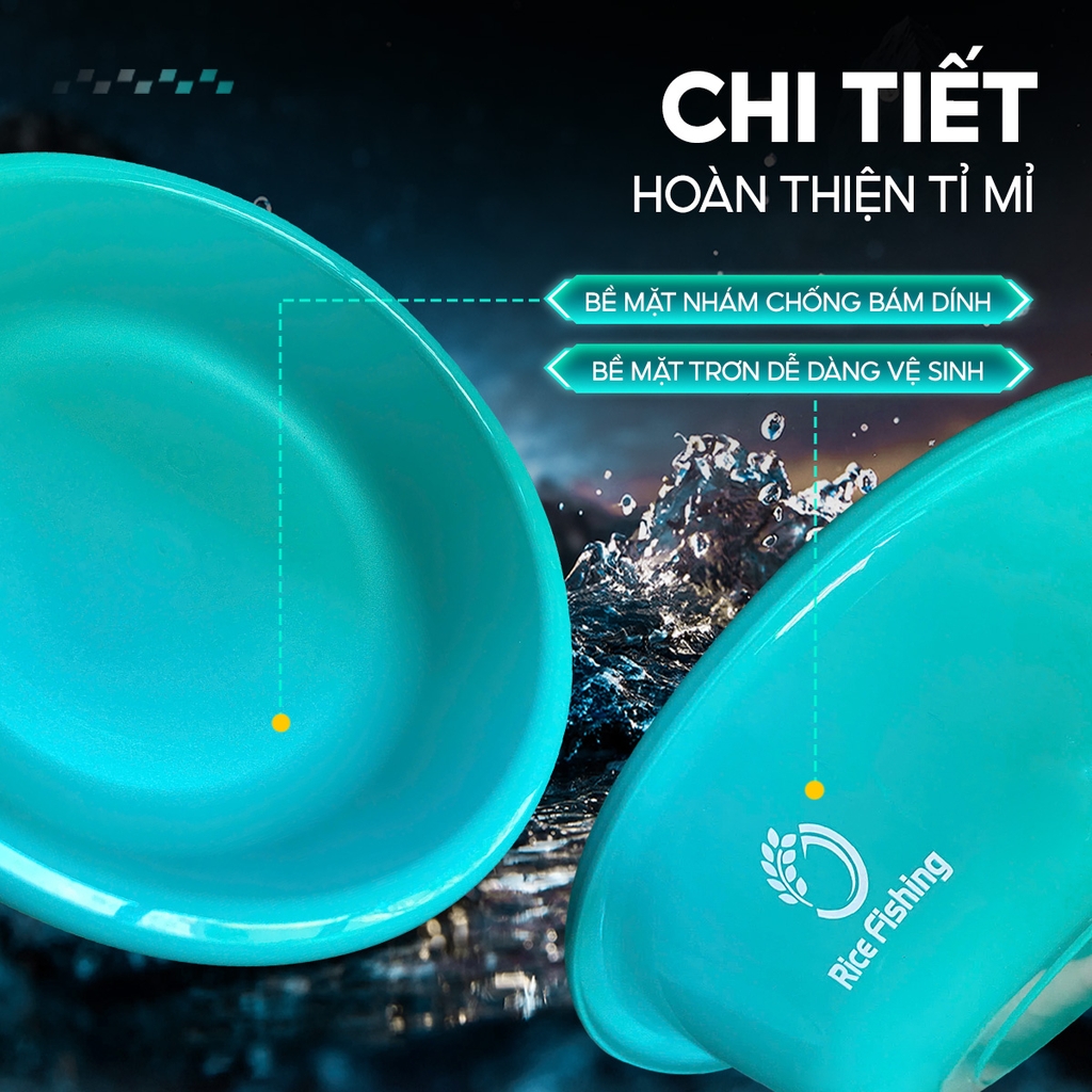 Bát trộn mồi câu cá, khay đựng mồi Rice Fishing HP-22 chuyên dụng câu đài, câu đơn cao cấp
