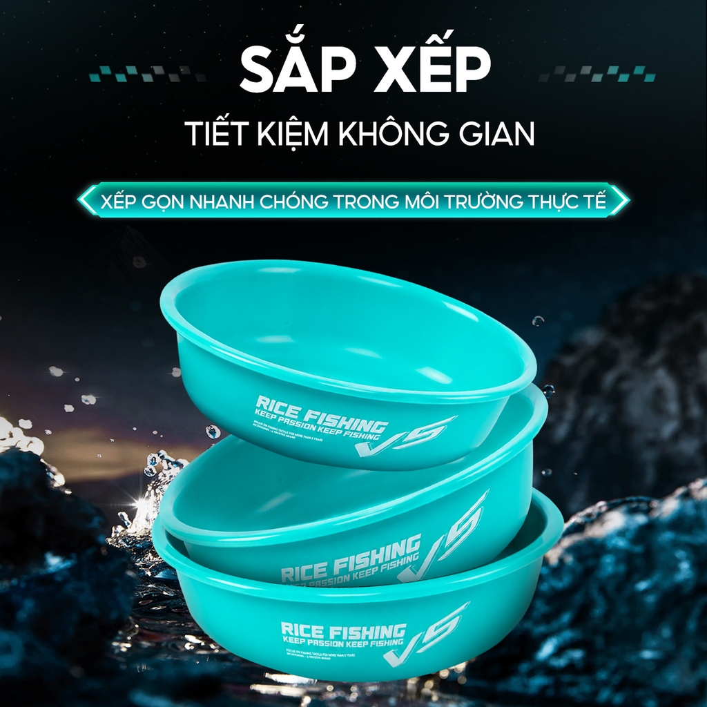 Bát trộn mồi câu cá, khay đựng mồi Rice Fishing HP-22 chuyên dụng câu đài, câu đơn cao cấp