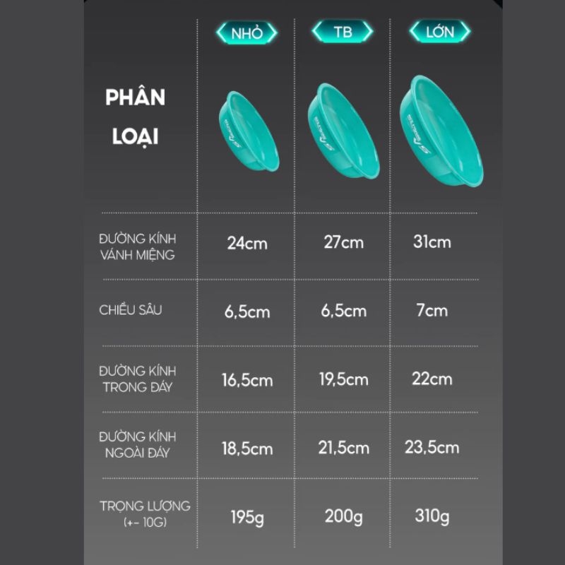 Bát trộn mồi câu cá, khay đựng mồi Rice Fishing HP-22 chuyên dụng câu đài, câu đơn cao cấp