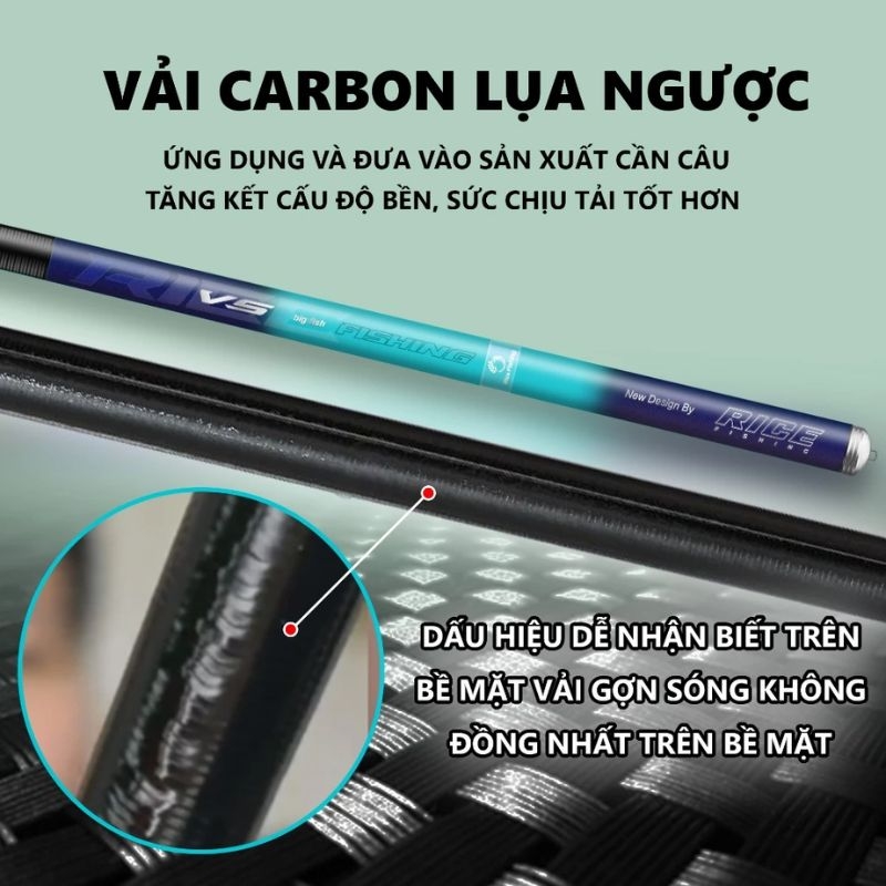 Cần câu đài V5 Big Fish CC-32 RICE FISHING carbon cao cấp câu săn hàng tổng hợp