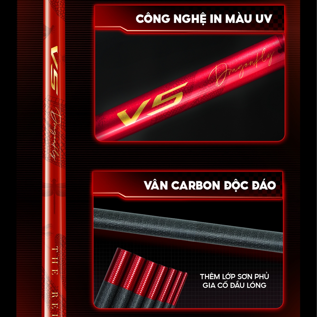 Cần câu rút gọn CC-46 V5 Dragonfly Rice Fishing