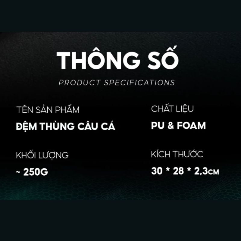 Đệm thùng câu đài V5 PK-60 Rice FIshing chất liệu FOAM bề mặt PU chống thấm nước