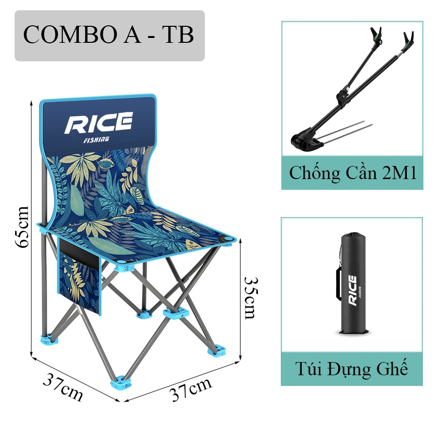 Ghế câu cá dã ngoại KK-7 Hạ Bích Rice Fishing