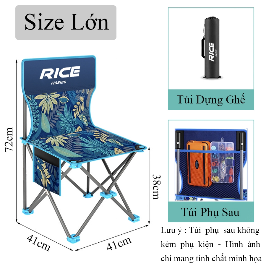 Ghế câu cá dã ngoại KK-7 Hạ Bích Rice Fishing