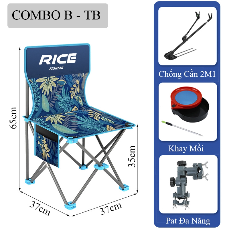 Ghế câu cá dã ngoại KK-7 Hạ Bích Rice Fishing