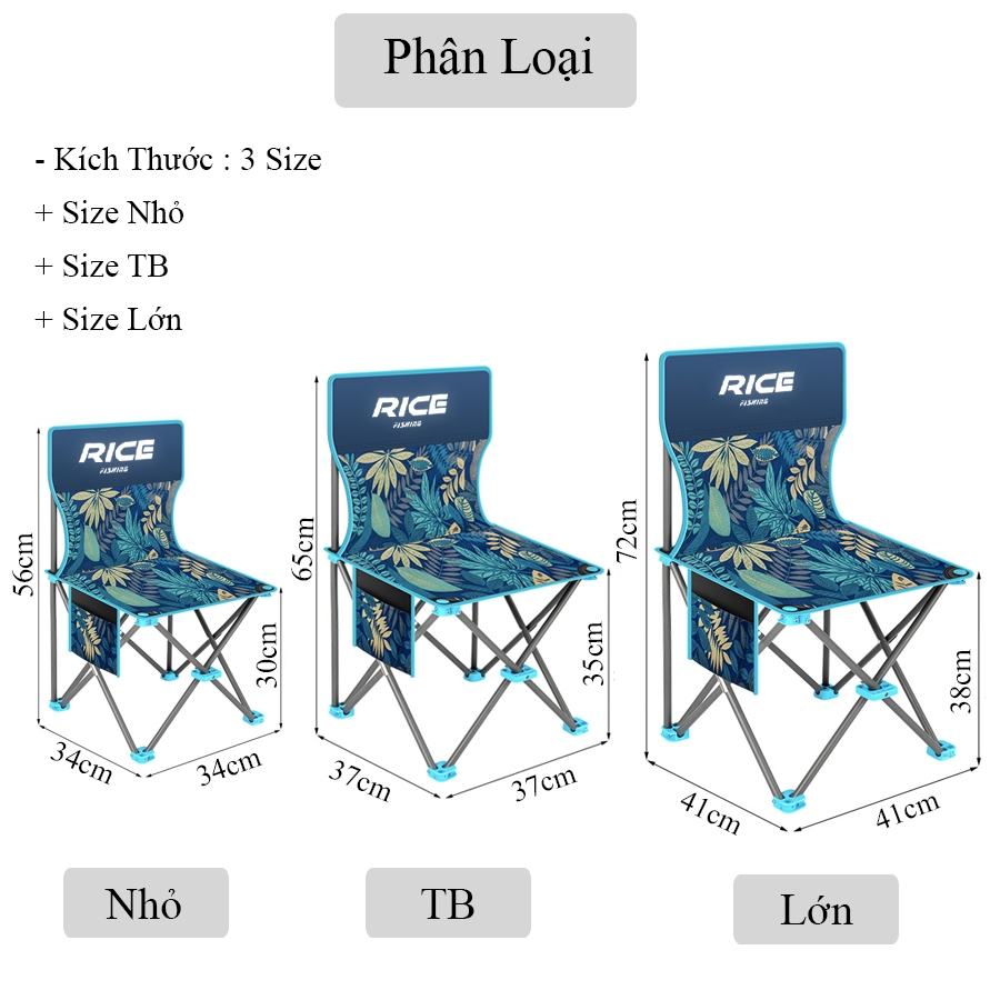 Ghế câu cá dã ngoại KK-7 Hạ Bích Rice Fishing
