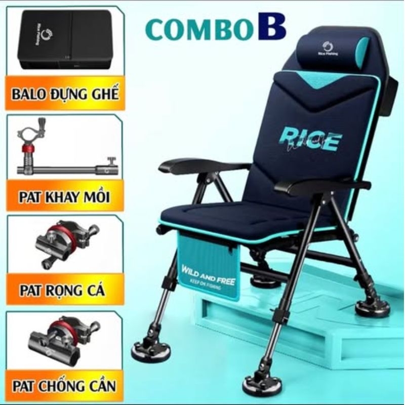 Ghế Săn Hàng KK-52 Rice Fishing trọng lượng nhẹ dễ dàng điều chỉnh tư thế
